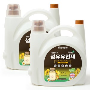 컨센서스 고농축 순한 섬유유연제 베이비로션 5.4L, 2개