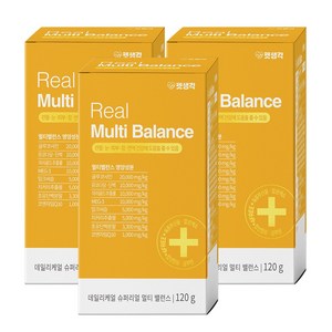펫생각 리얼 멀티밸런스 강아지 종합 영양제 비타민 눈 간 피부 관절 면역력 성장기 노령견 120g, 3박스