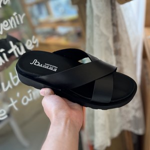 [당일발송_쥬비샵]4cm 엑스 말랑 발편한 키높이 크로스 슬리퍼