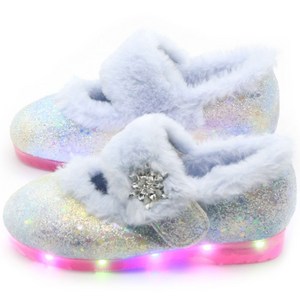 여아 아동 유아 구두 M미리내몽실LED털구두