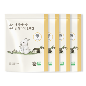 [앨리스] 토끼가 좋아하는 유기농 쌀스틱, 4개, 25g, 플레인 4개