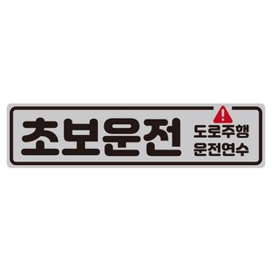 루키마켓 더블초보 도로주행 탈부착 자석 스티커, 1개, 더블초보 실버