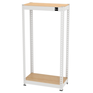 울트라랙 가로60x깊이30x높이120cm 2단 선반 베란다 다용도 무볼트 철제 앵글 세탁기, 화이트