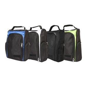 피지엠코리아 골프 베이직 신발 가방 주머니 휴대용 수납 슈즈백, 블랙+블루