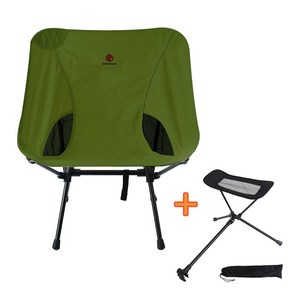 우드스탁 접이식 백패킹 경량 캠핑 체어 WSC-01, 전용 풋 레스트, 1개, 카키