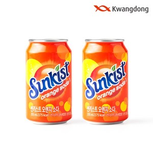 [본사직영] 광동 썬키스트 오렌지소다 355ml x 48캔, 48개