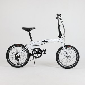 서브루나 미니벨로 접이식 자전거 경량 가벼운 폴딩 20인치 시마노 7단 반조립, 화이트