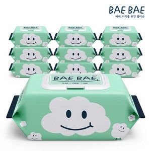 BAEBAE(베베) 루시드 아기물티슈 50g 100매 10팩 캡형, 1박스, 10개입