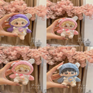 [예약판매] 10cm 15cm 20cm 아이돌 솜인형 아이스크림 후드 무속성인형 의상 옷, 퍼플 아이스크림 후드, 주문에서 제작까지 약 40일 가량 소요됩니다.