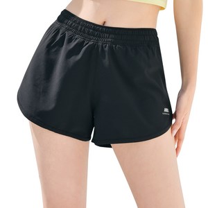 헤링본 여자 래쉬가드 팬츠 빅사이즈 수영복 반바지 비치 스윔 웨어 하의 AG313W, 블랙