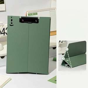 더드림디포 스탠딩 클립보드 a4 접으면 세워지고 덮개형 양방향, 3개, 카키