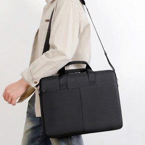 일상드림 대용량 노트북 서류 가방 15인치, 블랙, 1개