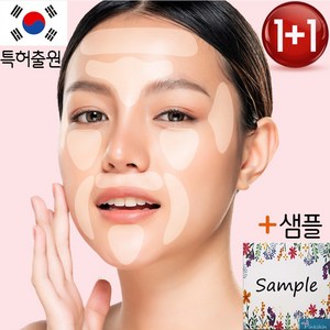 핑크스킨 주름패치(1+1) [특허출원] 미간 이마 눈 팔자 110개입(55개입x2팩), 55개입, 2개