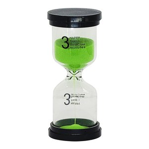 Naricollection 해피타임 모래시계 3분 아날로그 타이머 양치 모래시계, 그린
