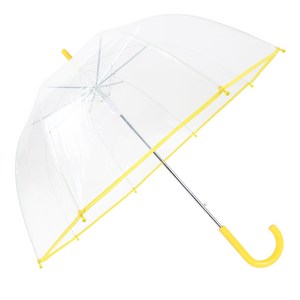 투명 장우산 아치형 돔형우산 비닐우산 노랑손잡이 여성용