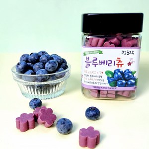 멍도락 국내산 수제간식 강아지껌 연어고구마 블루베리츄, 160g, 1개