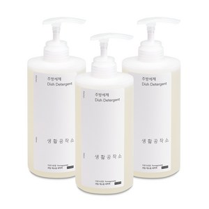 생활공작소 주방세제 석류식초향, 750ml, 3개