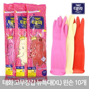 태화 고무장갑 뉴특대(XL) 왼손 2개 x 10개, 1개, 핑크