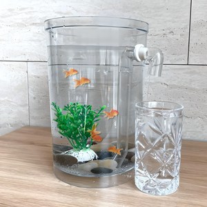 셀비트 LED 자동청소어항 미니어항 원형 자동물갈이 물고기 구피 열대어, 미니어항 원형 기본팩, 1개