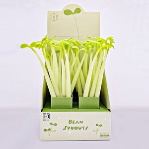 새싹펜 실리콘 젤리펜 부드러운 잉크 페이크 인테리어소품 0.5mm, 36개입, 그린