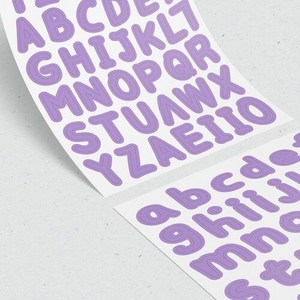 [아르미공작소]레터링스티커 영어 알파벳 스티커 20장 10가지 컬러 세트, 파스텔