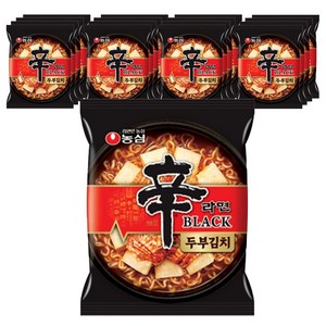 농심 신라면 블랙 두부김치 봉지 라면 127g x 16개입, 16개
