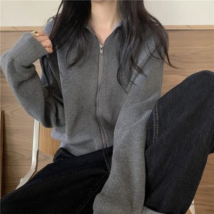 스코델 여성 집업 니트