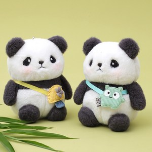 판다 키링 열쇠고리 1+1 세트 가방 악세사리, 2개