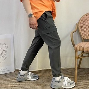 남녀공용 세미슬림핏 데일리 28~32 밴딩 스판 카고조거바지