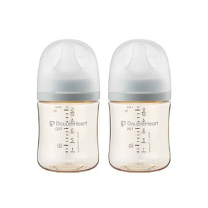 [더블하트] 모유실감 3세대 PPSU 새벽그레이 160ml 트윈팩, 그레이, 2개