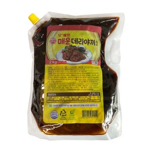 오뚜기 오쉐프 매운데리야끼 소스, 2kg, 2개