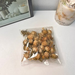캔들아트 천일홍 연주황 드라이플라워 3봉지