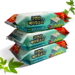 에파타클린업 구연산 베이킹소다 프리미엄 물걸레청소포 대형 20매입, 3개