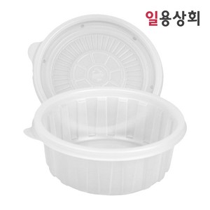 [ILYONG] 미니 탕용기 JH 158파이 소 650ml 50세트 PP 반투명 삼계탕용기, 50개, 1개입