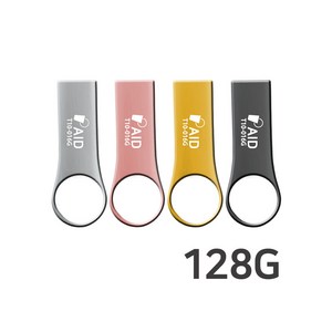 누적판매 40만개 TKR 정품 메탈소재 USB, 2. 원형 T10-, 128GB, 블랙