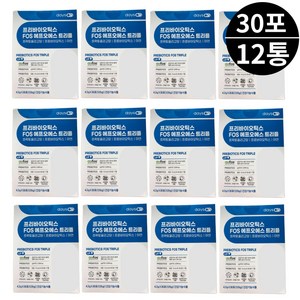 오한진 프리바이오틱스 FOS 트리플 유산균 장내유익균 30포 12통 12개월 프락토올리고당, 129g, 12개