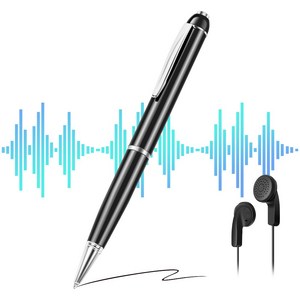 APEXSO 볼펜형녹음기 휴대용 펜모양 고성능 소형 녹취만년필 대용량 장시간, 블랙