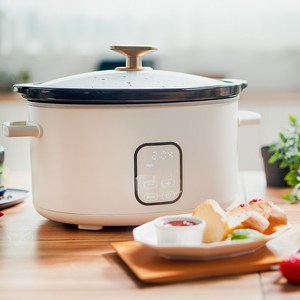 조혜련 쿠킹마스터 슬로우쿠커 멀티쿠커 만능찜기 세라믹 5.7L, 화이트