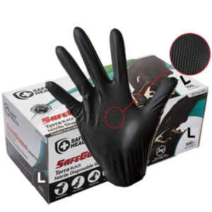세계적인 명품 니트릴장갑 세이프가드 튼튼한 굵은 질긴 공업용 산업용 식품용 장갑, 대(L), 1개
