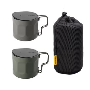 필모아 캠핑컵 E500MU 보냉컵 보온컵 1+1+파우치, 카키+파우치, 샌드