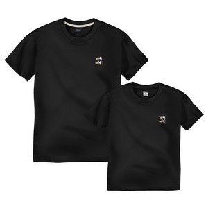 옥스타 캣 프렌즈 자수 패밀리 반팔티셔츠