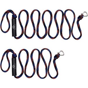 제트스키 보트 로프 수상스키 옵쿠르스코 PWC 도크 라인 12 x 7ft 14ft 제트 스키 계류 타이 폰툰 웨이브러너용 액세서리 카약 토우 라인그린 옐로우 316 스테인리스, Black/Red/Blue