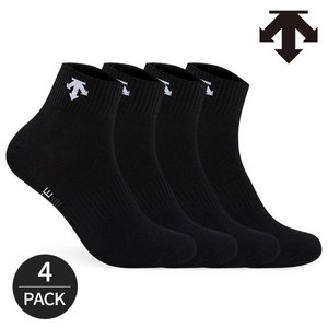 데상트 남성 바닥로고 발목양말 4P_BK, FREE, 4족세트_BK
