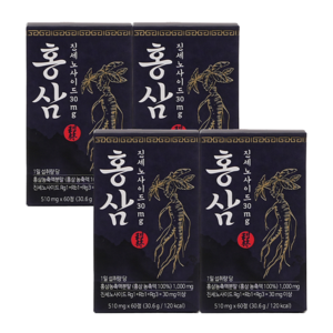 이림 6년근 홍삼 진세노사이드 30mg, 4박스, 60정
