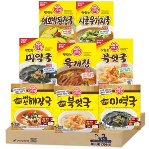 [블루존] 오뚜기 간편 즉석 블럭국 8종(맛있는 육개장+맛있는 북어국+맛있는 미역국+맛있는 애호박된장국+맛있는 사골우거지국)+블럭국(미역+북엇국+버섯해장국), 1개, 34ml