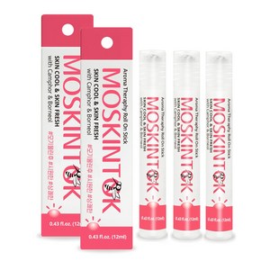 모스킨톡 아로마테라피 스킨쿨 스킨프레시 롤온스틱, 3개, 12ml