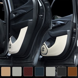 카르쉐 트레일블레이저 용품 도어커버 프리미엄 가죽 스크래치 보호 킥매트, 레드, 쉐보레 -트레일블레이저 -(2020.01~), 쉐보레