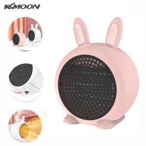 KKmoon 토끼 미니온풍기 사무실 캠핑 욕실 소형히터, 핑크, 800W