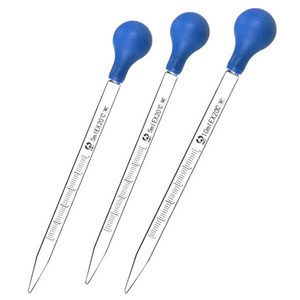 파란 유리스포이드 1ml~10ml 스포이트 과학실험 키트, 3 파란 유리스포이드 5ml