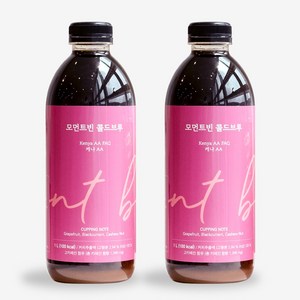 모먼트빈 콜드브루 1L X 2병 프리미엄 더치커피 원액 액상 커피 선물 답례품 코스타리카, 코스타리카 / 케냐, 2개